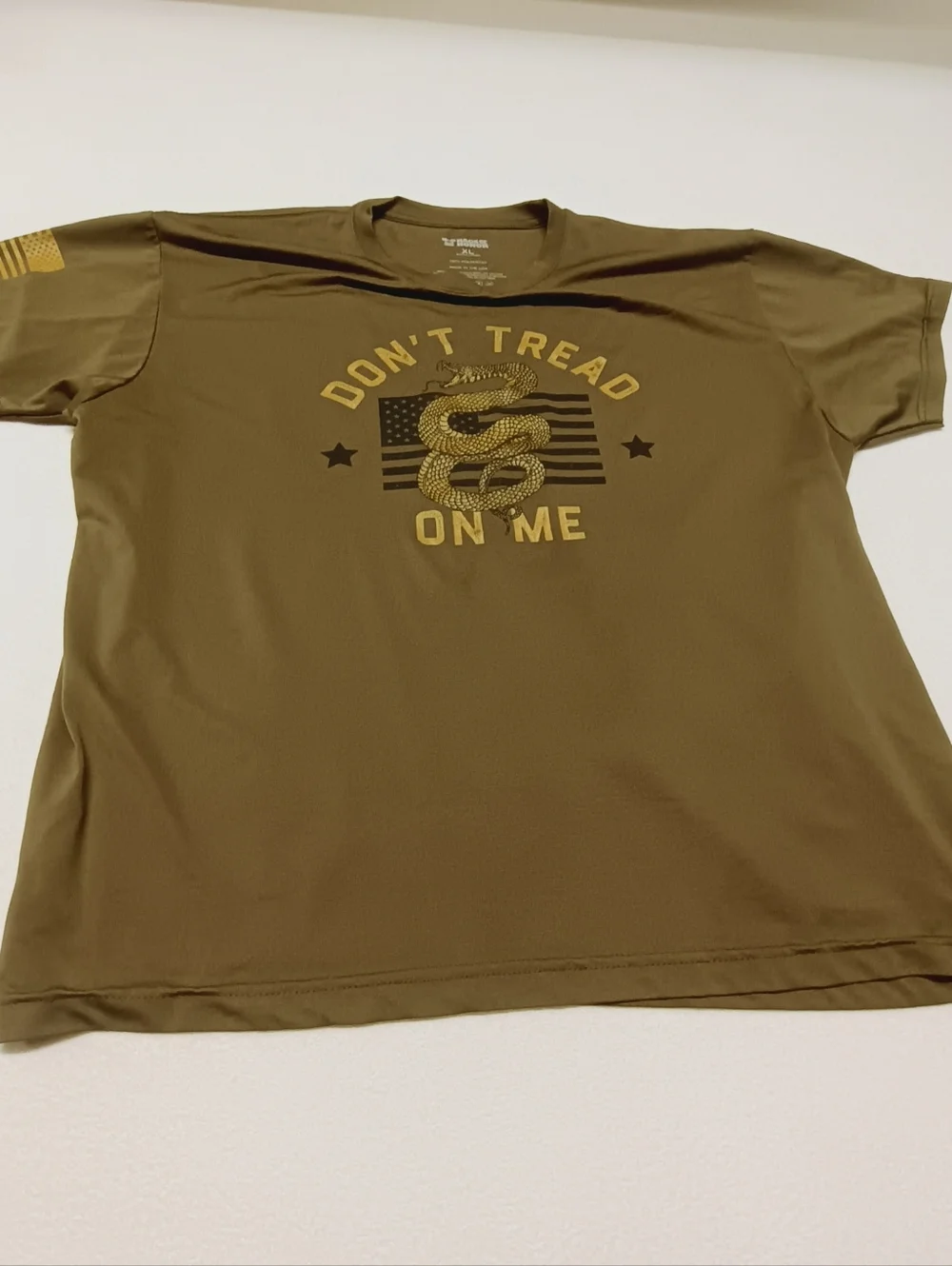 Rags Of Honor Men's Size XL Olive Green Graphic Tee - Don't Tread On Me